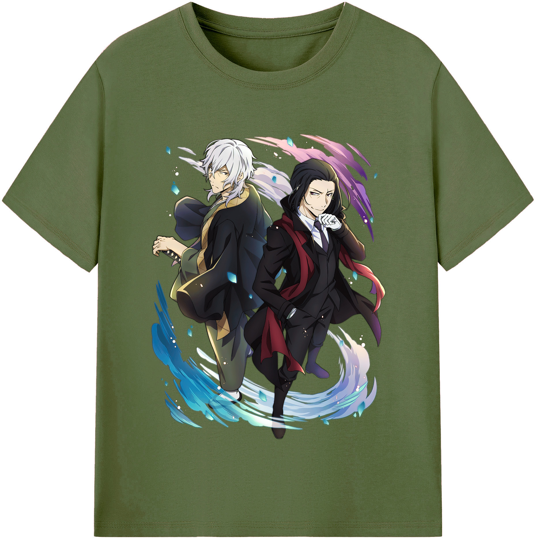 （画像用） 文豪ストレイドッグス Bungo Stray Dogs 綿100％半袖Tシャツ（フロントプリント）